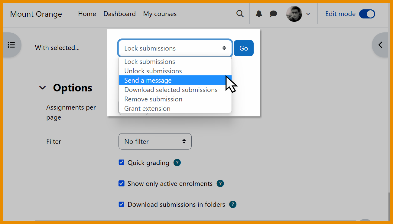 Assignment messaging